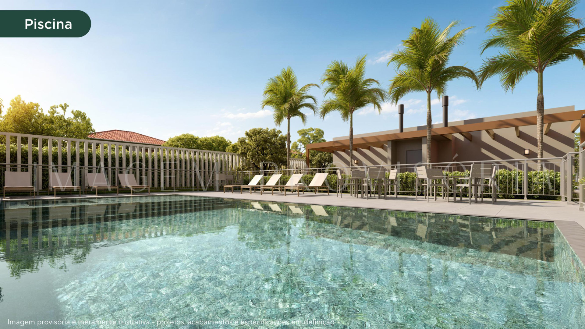 Piscina com deck