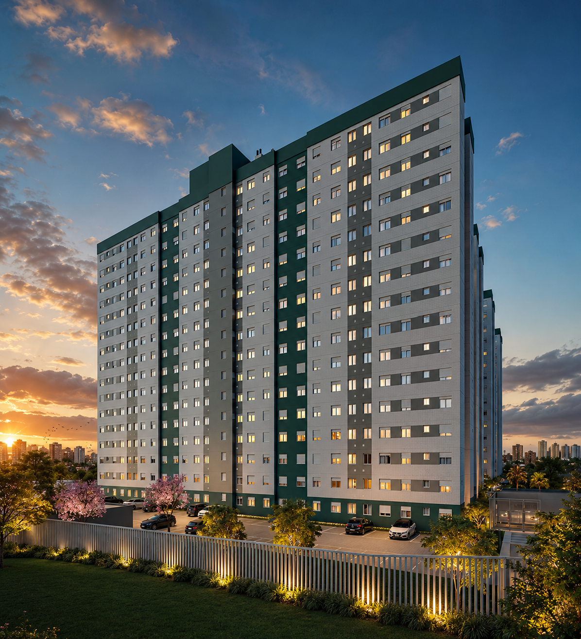 Fachada do Open Parque Arvoredo, lançamento MCMV na Zona Norte de Porto Alegre